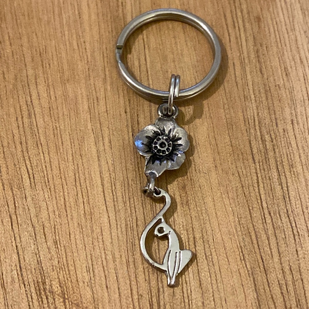 Baby phat Keychain silver tone 2”, in good condition